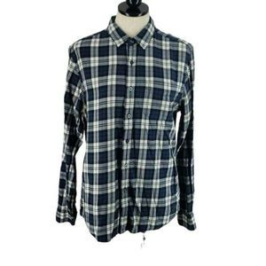 21 Men Classic Blue Plaid‎ medium Button Down shirt